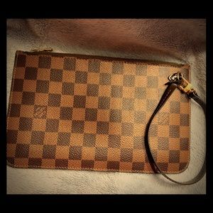 Louis Vuitton Damier Ebene Neverfull MM pouch